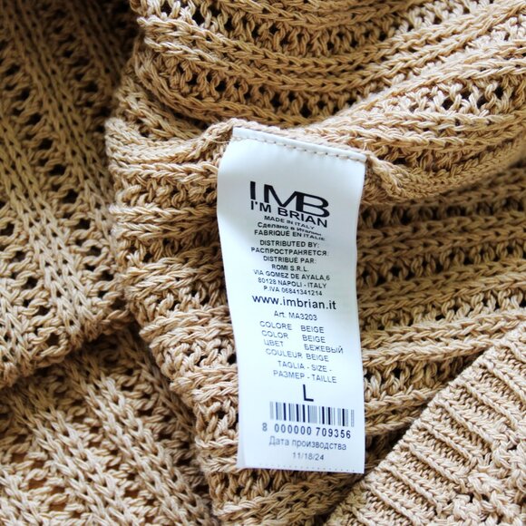 BNWT SS25 I'M BRIAN KNIT SHORT SLEEVE CARDIGAN S & L - Picture 11 of 13